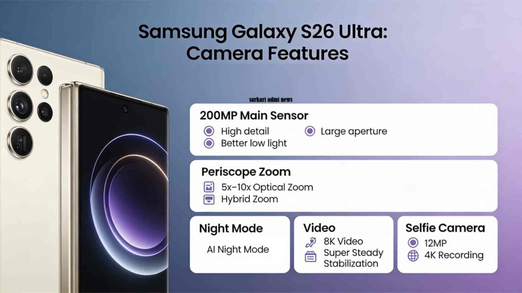 Samsung S26 Ultra: camera